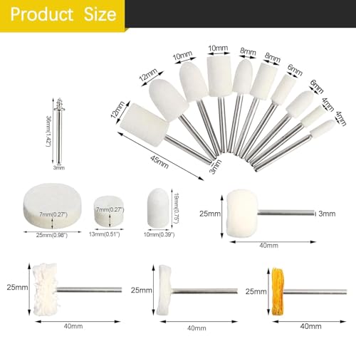 Image of DIY Crafts Mini Buffing /Polishing Wheel Muslin Buffs for Dremel Rotary Tool Wheel Disc Cleaning Pad Angle Bench Grinder Tool Spindles Wood Furniture Artificial Stone Grinding Polisher Pcs:- (2)