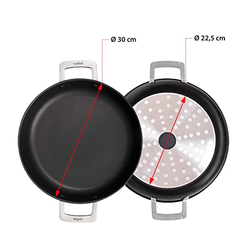 Valira Aire Antihaft Induktion kompatibel Paella-Pfanne, 30 cm dunkelgrau - 4