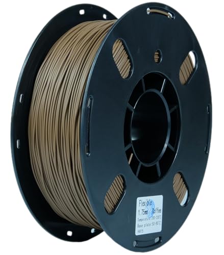 Image of RANKI TPU Filament 1.75 mm Flexible TPU, 3D Printer Filament, Dimensional Accuracy + /- 0.05 mm, 98A,1kg Spool (Coffee)