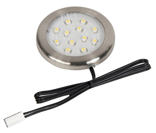 Amertac LSP10KBAMCC LED Ultra Thin Accent Light, Nickel, 1-Pack