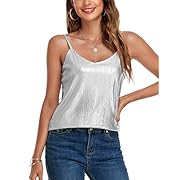 VIDUSSA Дами искрящи върхове без ръкави Camisole...