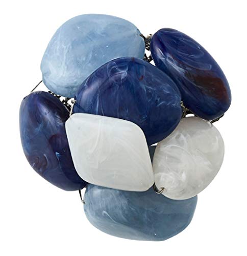 Kim Seybert Sea Stone Napkin Rings, Set Of 4 (Navy) #TOP2