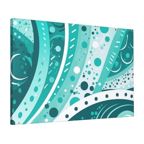 Toile murale moderne harmonie turquoise pour intérieur serein