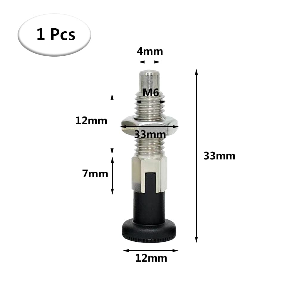 Indexing Plungers, Steel Or Stainless Steel With Plastic Mushroom Grip, Rotation Lock And Lead-in Chamfer | KIPP USA - Foto 6