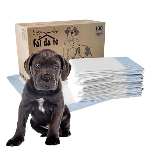 Tappetini Igienici per cani 100 PZ - Traversine Cani per addestramento cani e cuccioli super assorbenti, confezione 100 pz 5 strati, a prova di perdite, tappetino traversina impermeabile per Animali