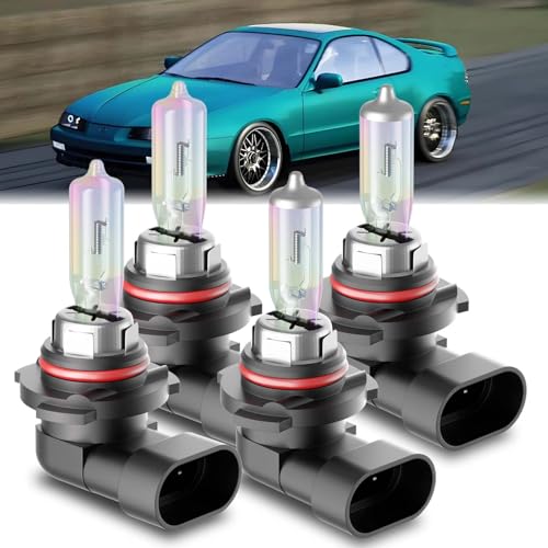 SHENKENUO Fit for Honda Prelude (1992-1996) Halogen Headlight Bulb,9005 High Beam + 9006 Low Beam Combo - High Performance Headlight Bulbs Combo,Plug-n-Play (Contains 4 Bulbs)