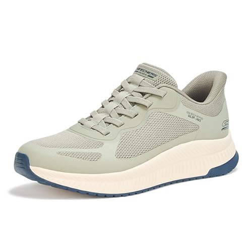 Skechers Bobs Squad 4 Sneaker Uomo, Olive Mesh, 39.5 EU