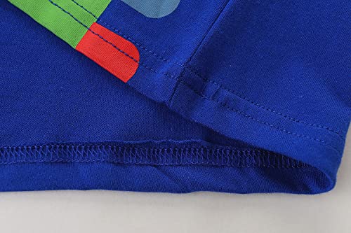 Image of Boys Summer Short Sets Outfits Cotton Casual Crewneck Short Sleeve Shirt Shorts Playwear Clothes Sets 2-7Y