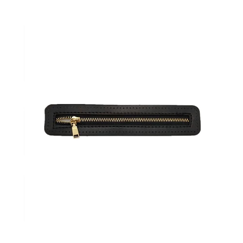Fermeture éclair en cuir PU noir pour personnaliser vos sacs à main faits main