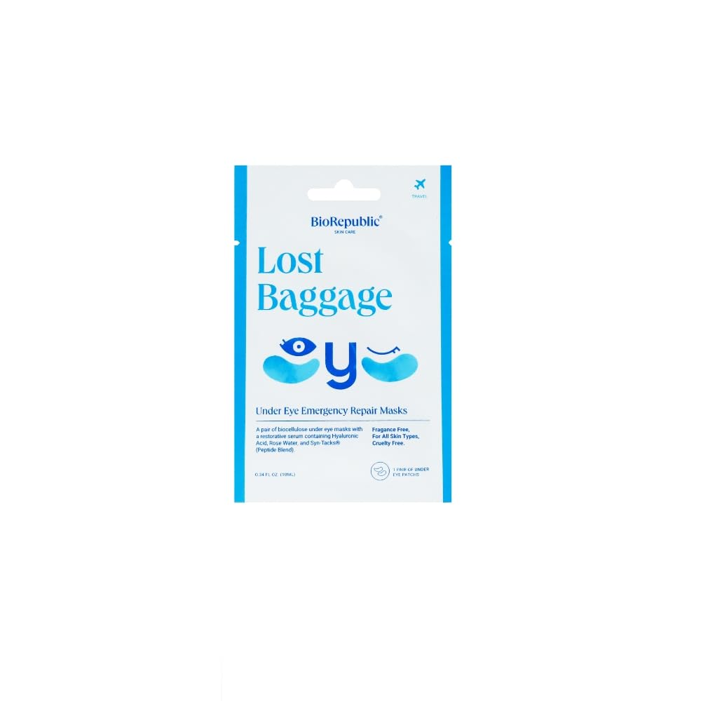 BioRepublic Lost Baggage Under Eye Emergency Repair Mask Reduces Appearance of Lines Bags and Dark Circles Under Eyes