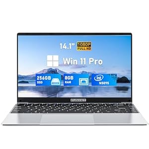Computadora portátil, portátiles para juegos 2025, PC Lap Top Win 11 Pro, 8GB RAM 256GB SSD, procesador N5095 (hasta 2.9 GHz), FHD 1920 x 1080, BT 4.2