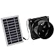 SIXRUN Solarpanel-Lüfter-Set, 10 W, 12 V, Solarbetriebener Abluftventilator für Runde Rohre, ABS-Solarpanel-Lüfter-Set für Haustierhaus, Hühnerstall, Wohnmobil, Gewächshaus