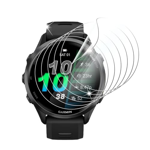 【6枚組】Garmin Forerunner 970/570 47mm用フィルム ウォッチ Forerunner 970/ Forerunner 570液晶保護フィルム TPU製 キズ修復機能 高透過率 全面保護 飛散防止 自動吸着 気泡防止 指紋防止 貼