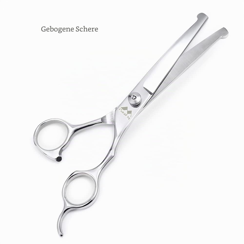 Hundeschere mit Rundspitze, 5 in 1 Hundescheren Set, Edelstahl Katze Fellpflege Schere, Hunde Scheren Set für Ganzkörper, Gesicht, Nase, und Ohr