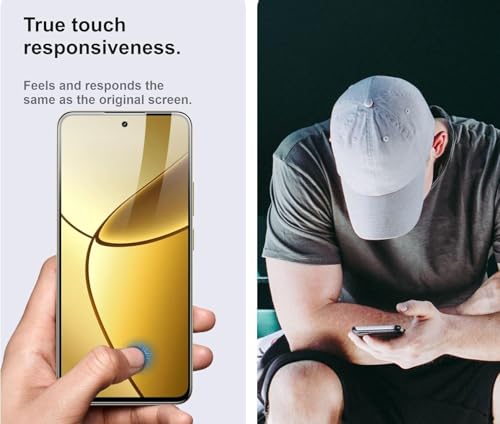 Image of MACLEN Original Premium Hd Curved Edges Tempered Glass For Realme 13 4G With Full Edge To Edge Coverage And Easy Installation Kit (Pack of 1)