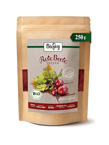 Biojoy Remolacha Roja en Polvo Ecológica (250 g), cruda, sin aditivos (Beta vulgaris)