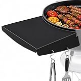 Upgraded Grill Table Shelf for Kettle Grills 22 Inch, Side Table Shelf Replaces Weber Master Touch & Original Charcoal Grill, Grill Accessories for Weber Kettle, Outdoor Steel BBQ Table Shelf