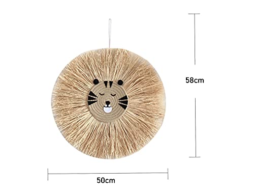 Zoonai Deer Lion Wall Décor Handmade Weaving Ornament Modern Home Decoration Accessories Hanging Pendant For Party Baby Shower Bedroom Nursery Baby Kids Rooms #TOP1