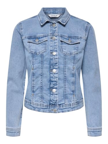 ONLY ONLWONDER Life DNM Jacket, Bleu Jeans Clair, M Femmes