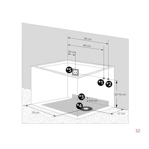 AcquaVapore Sitzbadewanne Senioren Wanne Sitzwanne mit Tür S08-TH-B-L 110x68cm
