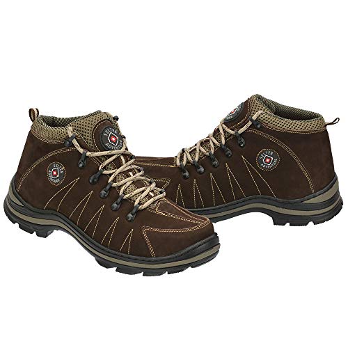 Bota Coturno Adventure Masculina Couro Selten Marrom 37, Marrom