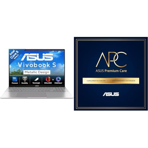 Image of ASUS Vivobook S16,14th Gen, Intel Core 5-210H,Metallic Design Laptop(Intel UHD iGPU /16GB RAM /512GB SSD /FHD+ /16 inch /144Hz /Windows 11 / S3607VA-RP114WS + 1 Year Brand Warranty Extension