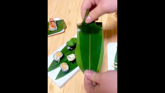 Amazon.co.jp: Hifeoos 笹の葉 葉 本物 天然葉 寿司 プレート 飾り