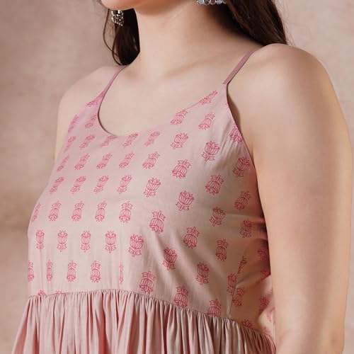 Image of Globus Women Ethnic Dress (GS573582 Green S)