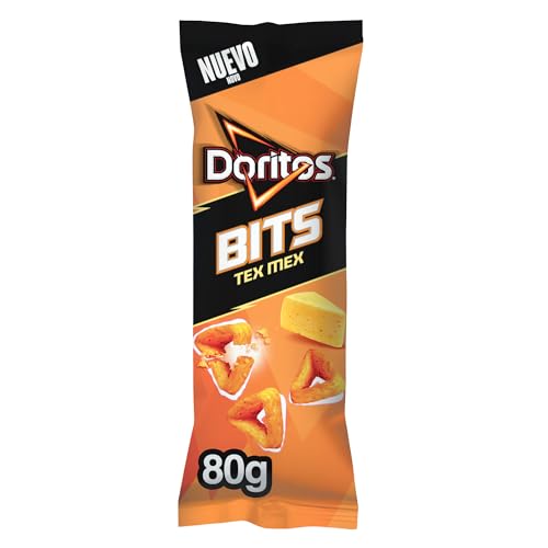 Doritos Bits Tex Mex Snack crujiente sabor queso, Bolsa individual para picar, 80g