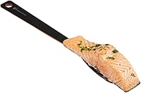 Vista 12 de Restaurantware Nature Tek - Espátula de madera de 13.2 pulgadas, 1 espátula plana biselada antiadherente, mango resistente, agujero para colgar