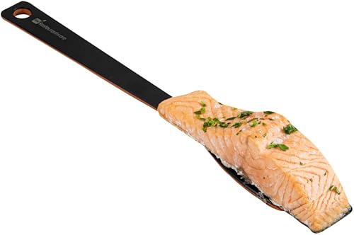 Vista 19 de Restaurantware Nature Tek - Cuchara de madera de 13 pulgadas, 1 cuchara ranurada para cocinar, mango resistente, agujero para colgar, cuchara