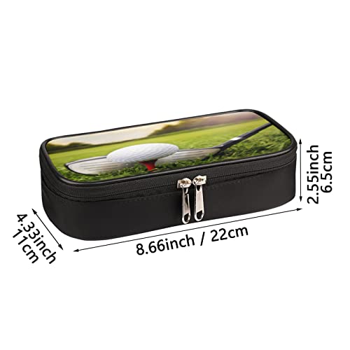 Image of Pardick Cute Pencil Case Golf Ball Print Large Capacity Pencil Pouch Simplicity Pencil Box Pencil Bag Pen Case Large Stationery Organizer Bag with Zipper for Kids Boy Girls School Office Supplies