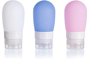 Leak Proof Refillable Silicone Squeeze Tubes (2oz/60ml) - Pack of 3