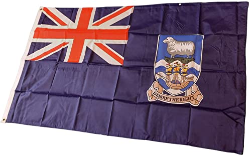 NWFlags Falkland Islands Flag 5ft x 3ft 75d Premium Polyester Suitable For Flagpoles
