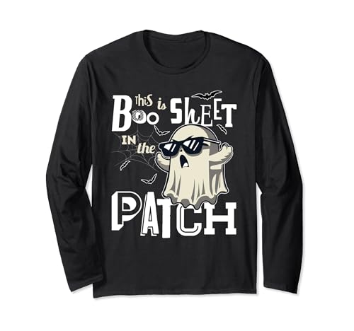 Boo Sheet In The Patch - Disfraz de fantasma para Halloween Manga Larga