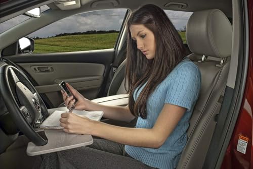 Image of AutoExec Wheelmate Car Desk Tray, Grey