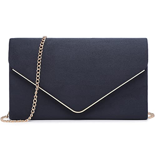 Dasein Women Faux Suede Evening Clutch Bags Formal Party Clutches Wedding Purses Cocktail Prom Clutches