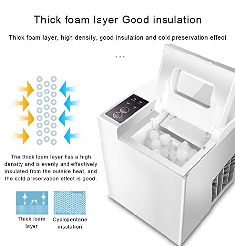 Mini fabricadora automática de hielo eléctrica, máquina para hacer cubos redondos de hielo, capacidad de 15 kg por 24 horas, ideal para bares, tiendas de té con leche y cafeterías miniatura 3