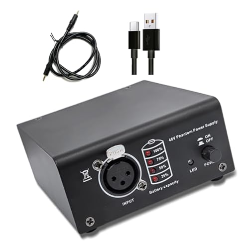 48V Condenser Microphones Power Adapter With Shielded Connectors