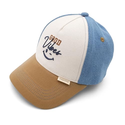 Casquette enfant maximo réglable aspect denim bleu avec visière