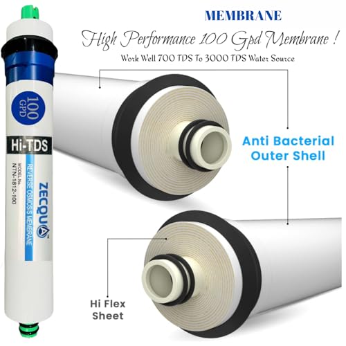 Image of RO Membrane 100 GPD Original,Works Till 2000 TDS, with Anti Bacterial tecnology,Compatible with All RO /UV /UF Water purifiers, ro Membrane 100 GPD Original