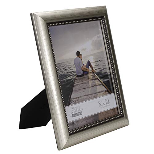 Malden International Designs 8X10 Beaded Picture Frame Champagne Finish, 2306-80, Pewter #TOP1