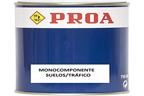 Pintura monocomponente para suelos y garajes. Gris Medio RAL 7042. 750 ML. Exterior-Interior. PROA.
