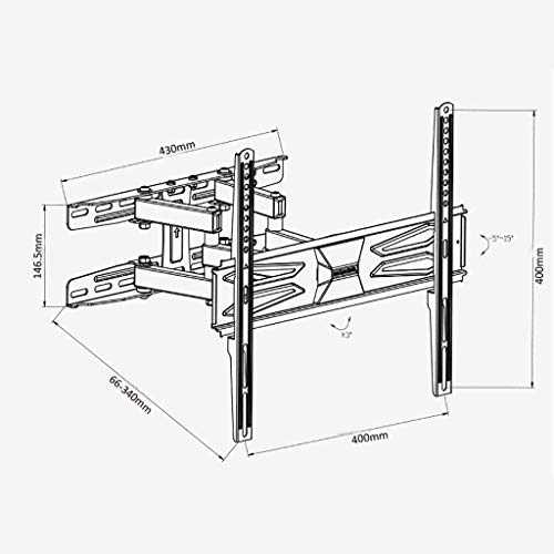 Support TV 32-60 pouces universel pour eviter les reflets sur ecran LCD