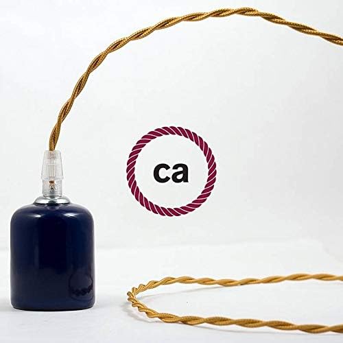 creative cables Gold Rayon Covered Twisted Electric Cable 2x18 AWG - TM05-164ft, 2 x 18 AWG