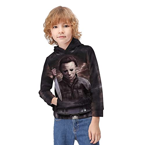 ZHANGXM Sweatshirt Sports Casual Halloween Michael Myers Comfortable Hoodie Tops for Boys and Girls Soft Sweatshirt 6-7Y - Main Image