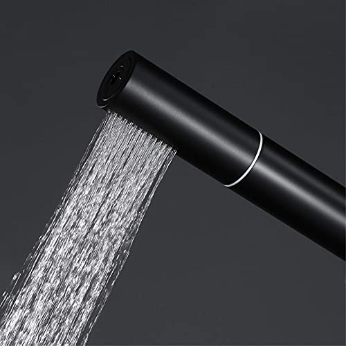 Cabezal de ducha manual redondo LaseVe negro miniatura 3