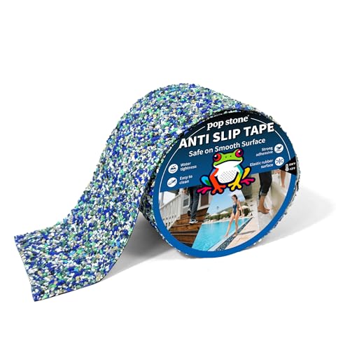 Waterproof Anti-Slip Traction Tape | 4" x16.5 FT | Heavy-Duty EPDM Rubber, Strong Grip &amp; Barefoot Gentle | Indoor &amp; Outdoor Solution: Pool, Bath, Ramps, Stairs, Board Steps
