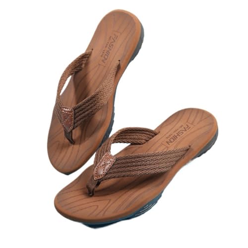 Geerta Mens Sport Flip Flops Comfort Casual Thong Sandals Outdoor Sandals Slippers Open Toes No Slip Soft Sole with Arch Support Waterproof Beach Slides Slip On Wear Shoes Summer Vacation