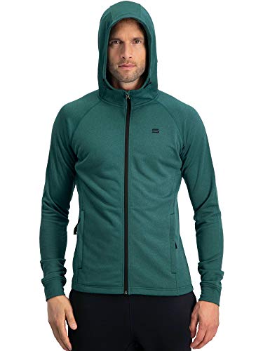 Three Sixty Six Men’s Golf Hoodie Full Zip Jacket - Dry Fit Moisture-Wicking Fabric, Side Pocket Zippers & Adjustable Hoodie #TOP16